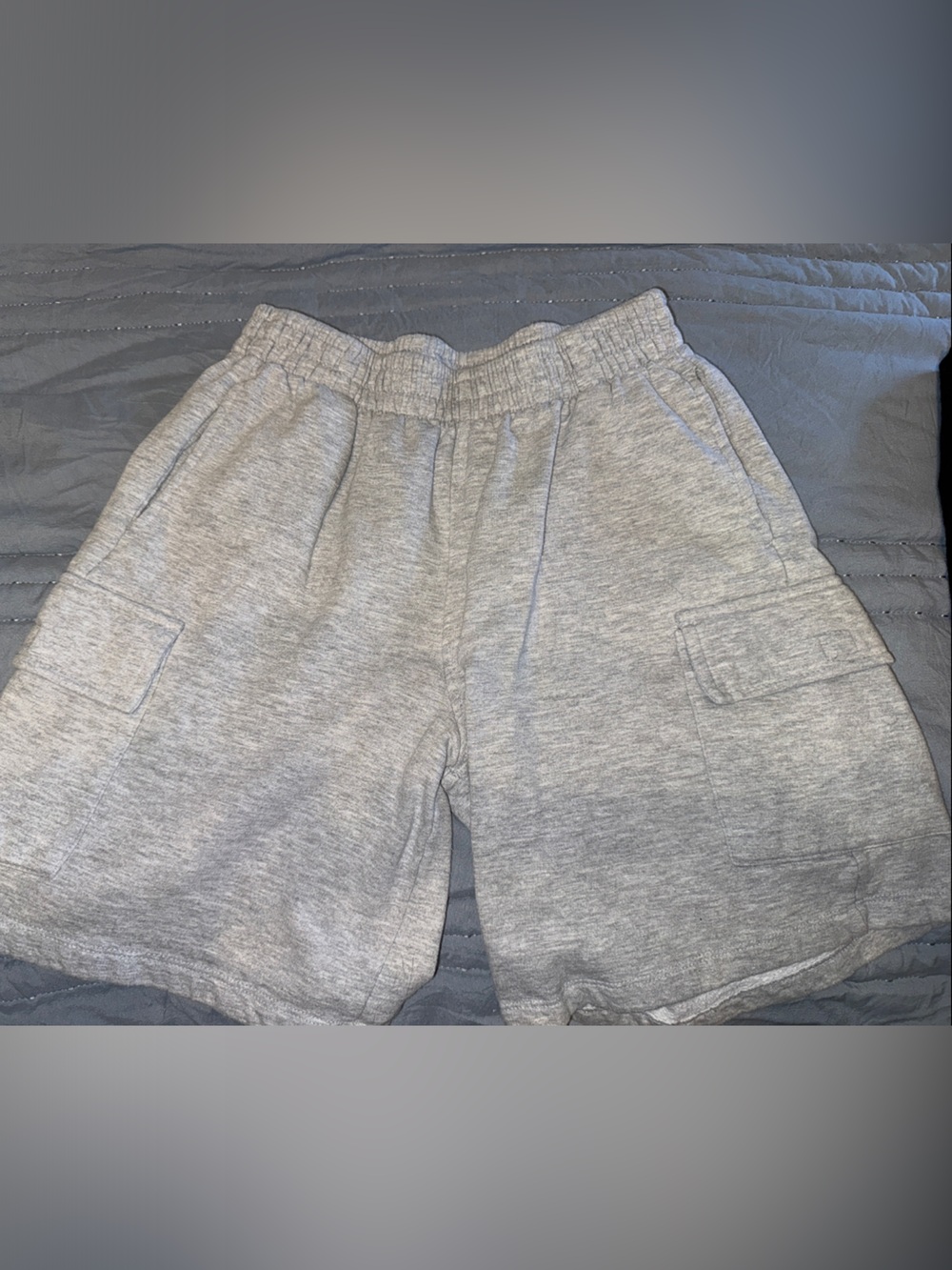 Layer 8 Light Gray Kids Elastic-Waist Shorts